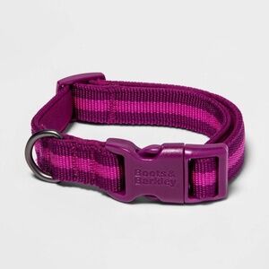 Boots & Barkley Adjustable Dog Collar Purple Stripe – XS S M Sizes